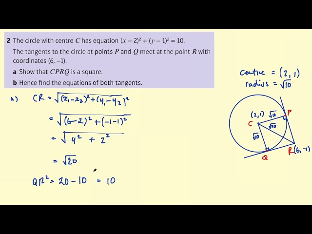 AS-level challenge question - circle geometry - tangents