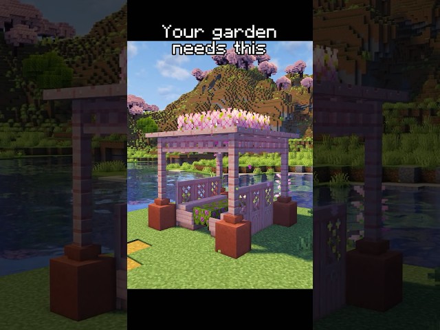 Minecraft Cherry Bench Tutorial 🌸 | Easy Garden Build