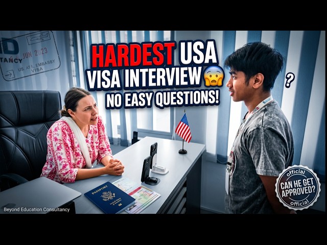 The HARDEST USA 🇺🇸 Visa Interview Ever 😰 (No Easy Questions)