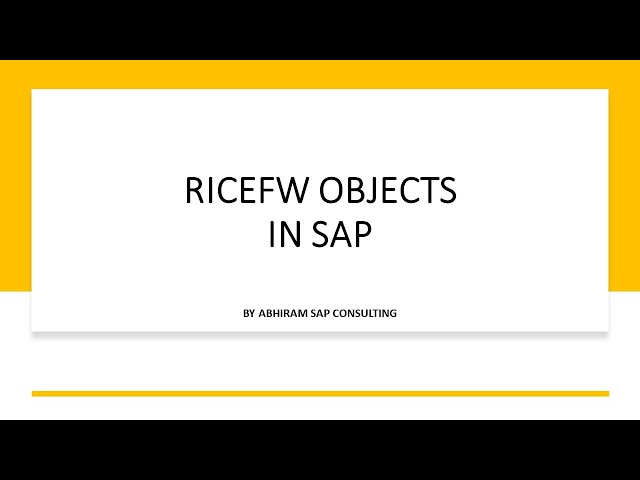 RICEFW with real-time examples - AC Sap Consulting