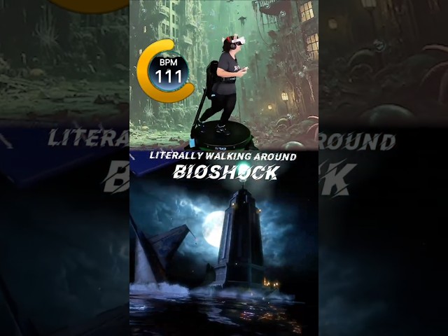 Bioshock in Virtual Reality 🥳Would you try it?#bioshock #vrtreadmill #weightlossmotivation #shorts
