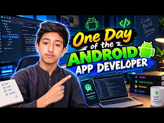 One Day of an Android App Developer 📱💻 | Coding, Building & Testing an App