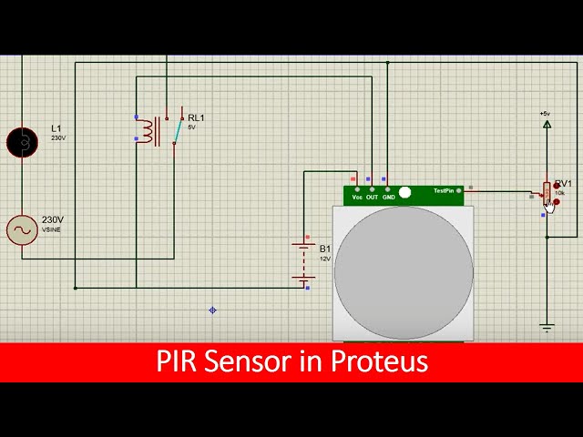 How to use PIR sensor in Proteus tutorial