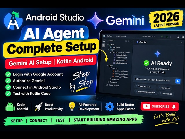 Android Studio Gemini Setup 2026 | AI Coding Assistant | Kotlin Android