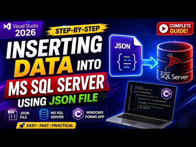How to Insert Data into SQL Server in C# | WinForms .NET (Visual Studio 2026)