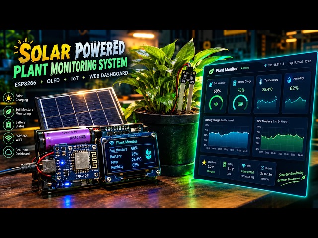Never Dies! Building a 100% Self-Sustaining Solar IoT Plant Monitor