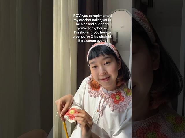 pov: you complimented my crochet collar just to be nice