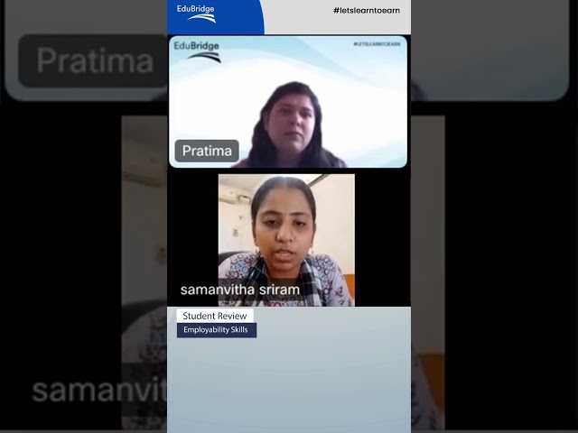 EduBridge Student Feedback: #EduBridge #studentreview #testimonials #students #training #feedback