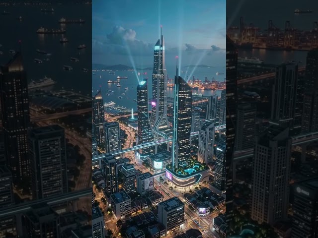 Johor Bahru Futuristic City 3D Realistik 4K
