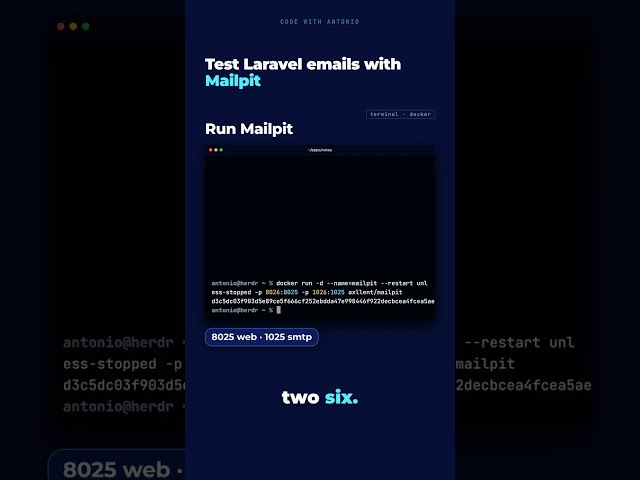 Test Laravel emails with Mailpit · Laravel 13 #Shorts