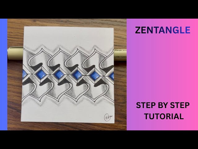Creative and Relaxing  ADAMANTIS Zentangle Pattern | Drawing Tutorial For Beginners