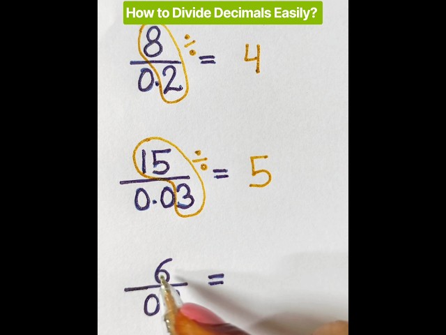 How to Divide Decimals Easily? ✏️🧮Learn the simple trick to solve decimal division step by step! 🔥