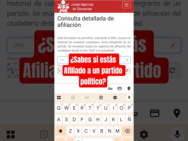 ¿Como saber si estoy Afiliado a un partido Político?