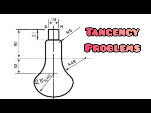 TANGENCY PROBLEMS in | Technical drawing | Engineering drawing