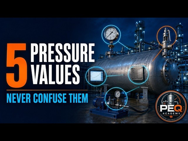 Operating vs Design vs MAWP vs Set vs Test Pressure: 5 Values You Must Never Confuse
