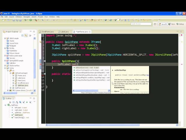 Java swing GUI tutorial #5: JSplitPane