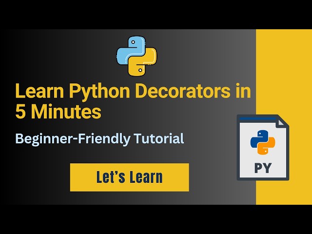 Learn Python Decorators in 5 Minutes | Higher-Order Functions