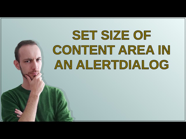 Set size of content area in an AlertDialog