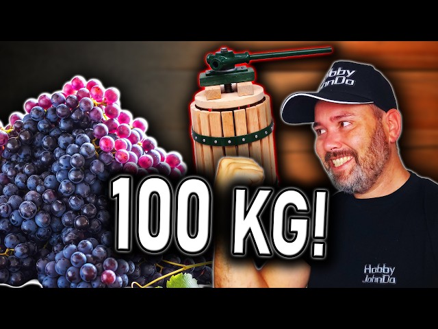 I Turned 100KG of Backyard Grapes Into Wine! 🍇🍷 (Step-by-Step)