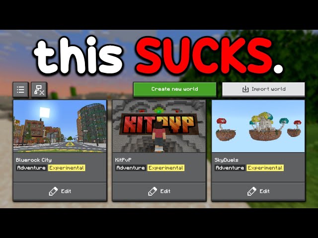 Minecraft Bedrock’s UI Problem…