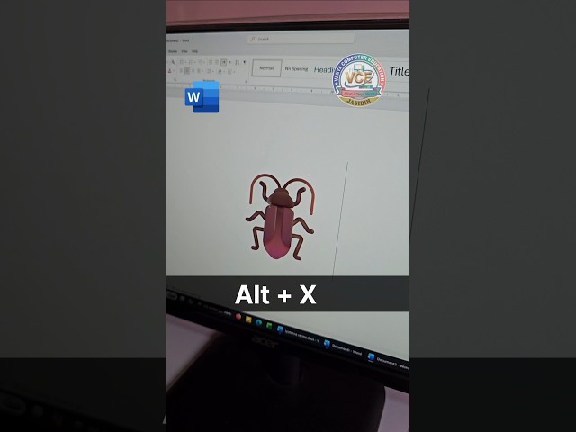 MS Word cockroach image keyboard Shortcut
