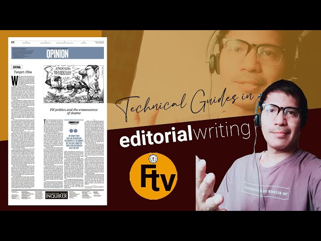 TUTORIAL: TECHNICAL GUIDES IN EDITORIAL WRITING (more samples)