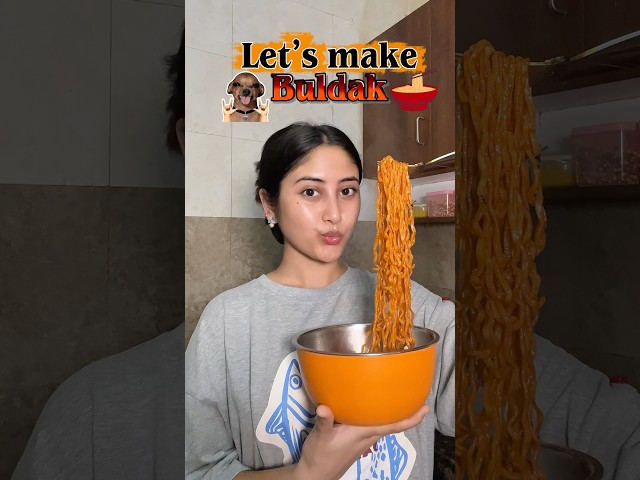 Make Buldak noodles with mee 🔥🍜 #shorts #food #trendingshorts