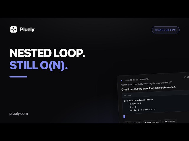 HackerRank Interview Complexity Questions: Minimum Swaps, Cycle Proof — Pluely's Invisible AI
