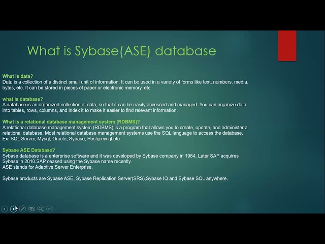 Sybase ASE database Tutorial -1 | for Beginners  |SAP
