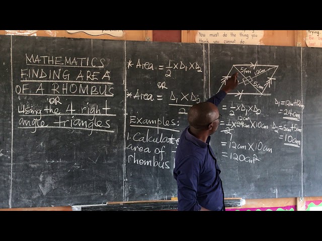 P7 Primary Seven Mathematics Area of a Rhombus
