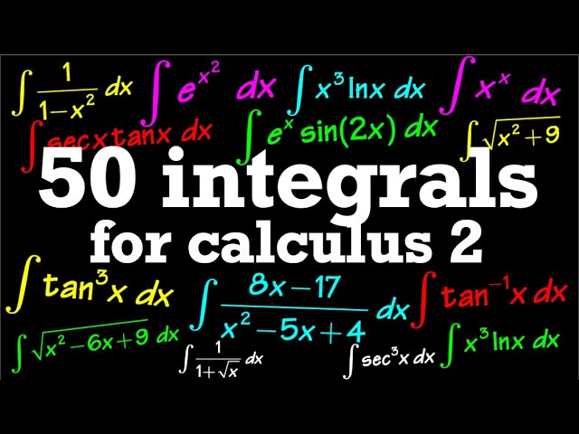 the ultimate integral starter (u sub, IBP, trig sub, partial fractions & more)