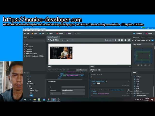 Create Youtube Template With Bootstrapstudio - Step 3 (Card Homepage)
