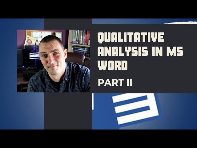 Qualitative coding and thematic analysis in Microsoft Word