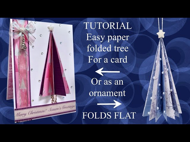 🎄 How to Tutorial EASY Paper folded Christmas tree card or ornament DIY Craft No measuring #craft