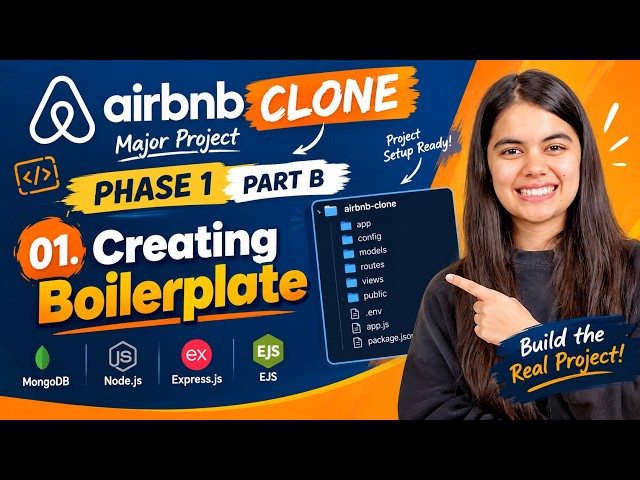 Airbnb Clone Project #01 | Creating Boilerplate | Part B | Node.js & Express | js apna college
