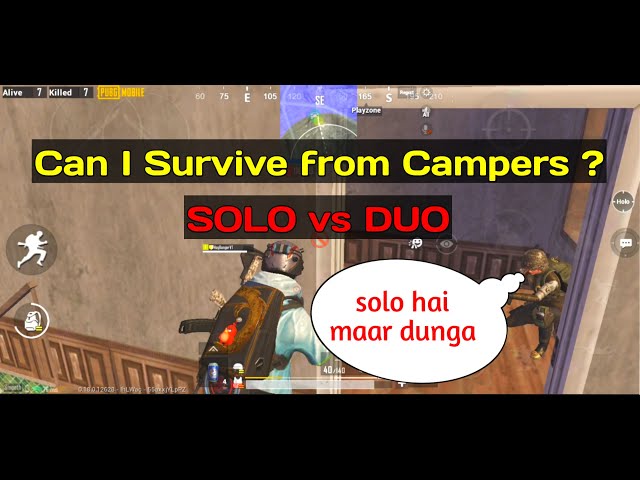 CAN I SURVIVE FROM CAMPERS | SOLO VS DUO | PUBG MOBILE | HOGRANGER GAMING 🐗