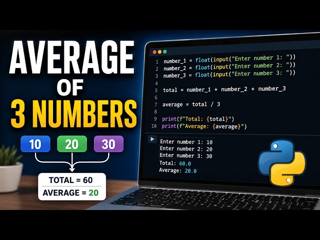 Python Problem 1: Calculate the Average of Three Numbers | Beginner Python Problem Solving