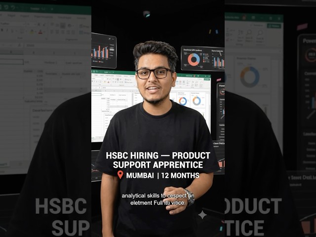 HSBC Hiring 2026 🚨 International Product Support Apprentice | Freshers Jobs | Mumbai Jobs