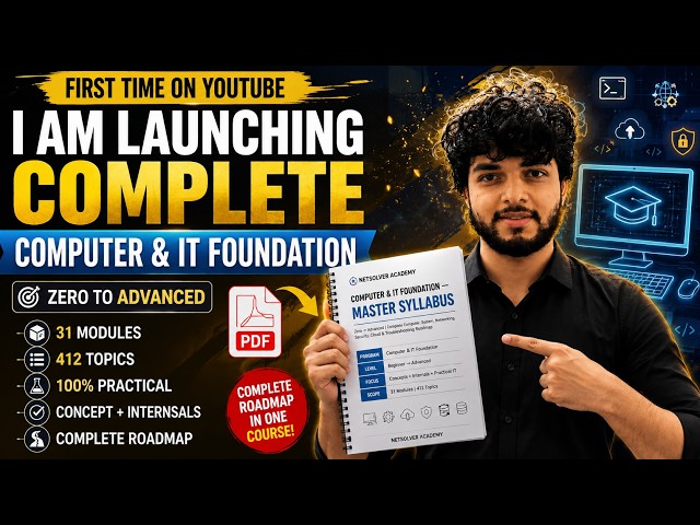 Computer & IT Foundation Course 2026 Zero to Advanced | 31 Modules | 412 Topics | NetSolver Academy
