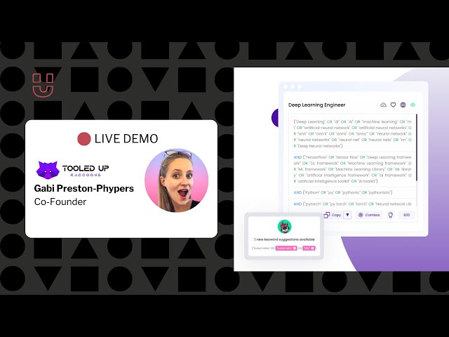 Tooled Up Raccoons Demo - Find the best candidates faster