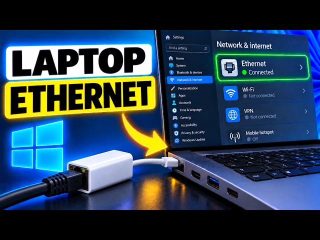 How to CONNECT a Laptop to Ethernet | Use a LAN Cable with or without an Adapter