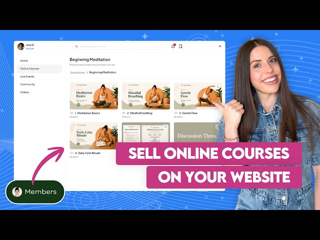 How to Sell Online Courses on Your Website | MemberSpace Demo 2026