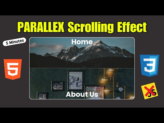 Parallax Effect | Parallax Scrolling Effect | HTML & CSS | Create a Parallax Website