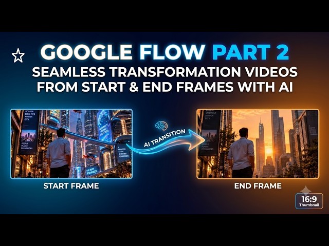 How to Create Seamless Transformation Videos from Start and End Frames with AI - Google Flow Part 2