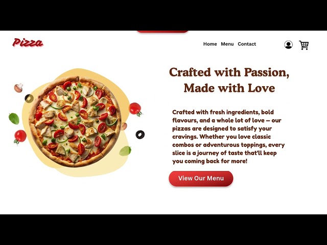 🍕 Grab Your Pizza! | Pizza Web UI Animation ✨#pizza #animation #tech #motion #design 