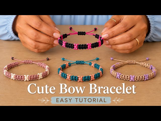 🎀 Everyone’s Making This Cute Bow Bracelet! | Easy Tutorial