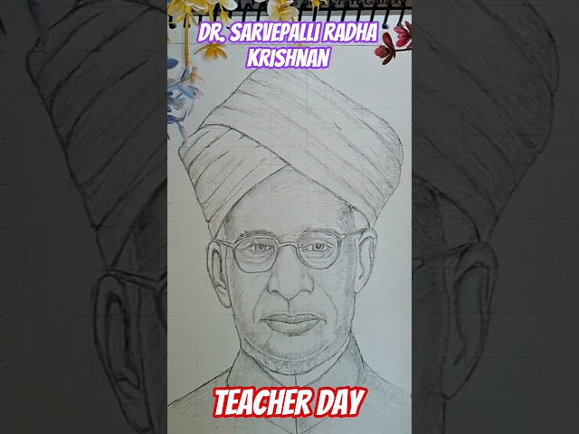 Dr. Sarvepalli Radha krishnan ka easy drawing ✨📕 #drawing​ #shorts​ #shortsvideo​ #quickdrawing​