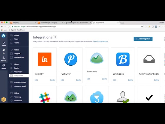 A tour of SupportBee's Insightly integration