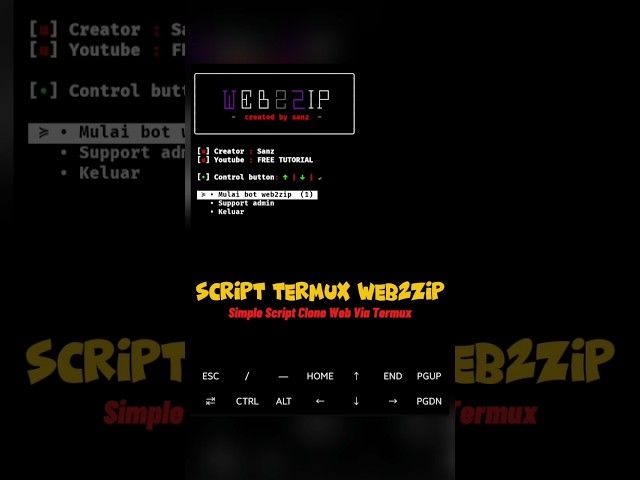 CARA CLONE WEB MENGGUNAKAN TERMUX TERBARU ! #tutorialtermux #web2zip #prankcall #prankwa