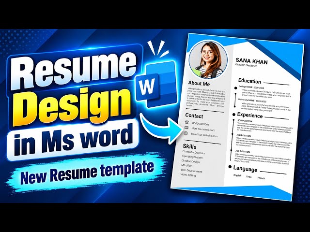 How to Make a Professional Resume in MS Word | MS Word Resume Design 